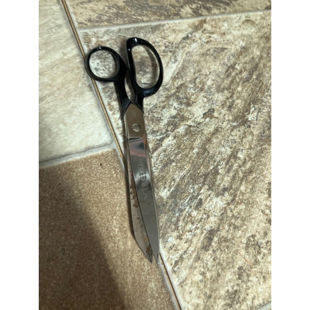 Wiss No 38 Inlaid Steel Forged Sewing Shears Tailor Scissors Newark NJ USA 8